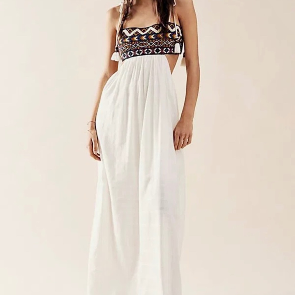 NWOT FREE PEOPLE x REVOLVE Phoenix Santa Fe Beaded Maxi Dress
